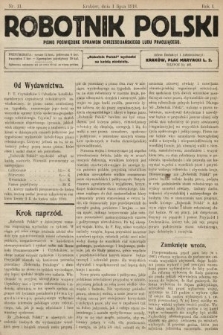 Robotnik Polski : pismo poświęcone sprawom chrześcijańskiego ludu pracującego. R. 1, 1918, nr 11