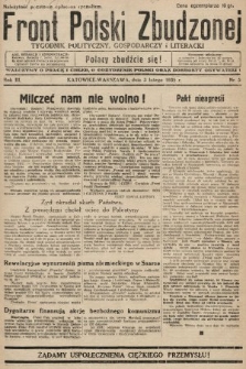 Front Polski Zbudzonej : tygodnik polityczny, gospodarczy i literacki. 1935, nr 5