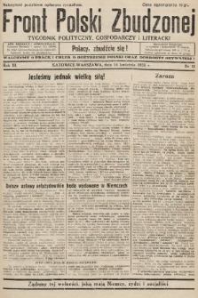 Front Polski Zbudzonej : tygodnik polityczny, gospodarczy i literacki. 1935, nr 15