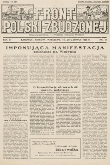Front Polski Zbudzonej : dwutygodnik - pismo nowej Polski. 1938, nr 11