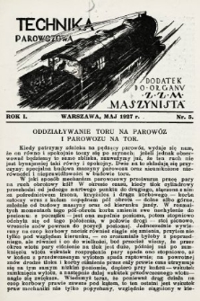 Technika Parowozowa : dodatek do organu Z.Z.M. „Maszynista”. 1927, nr 5