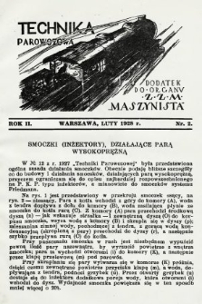 Technika Parowozowa : dodatek do organu Z.Z.M. „Maszynista”. 1928, nr 2