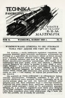 Technika Parowozowa : dodatek do organu Z.Z.M. „Maszynista”. 1928, nr 3