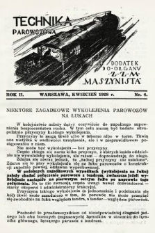 Technika Parowozowa : dodatek do organu Z.Z.M. „Maszynista”. 1928, nr 4
