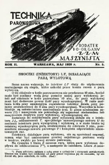 Technika Parowozowa : dodatek do organu Z.Z.M. „Maszynista”. 1928, nr 5