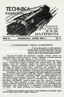 Technika Parowozowa : dodatek do organu Z.Z.M. „Maszynista”. 1928, nr 7