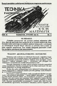 Technika Parowozowa : dodatek do organu Z.Z.M. „Maszynista”. 1929, nr 2