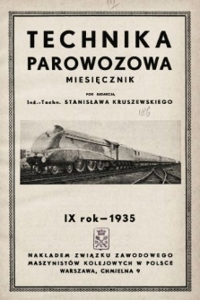 Technika Parowozowa : dodatek do organu Z.Z.M. „Maszynista”. 1935, spis rzeczy