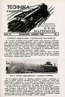 Technika Parowozowa : dodatek do organu Z.Z.M. „Maszynista”. 1935, nr 3