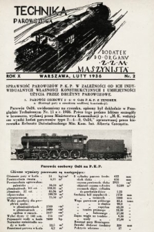 Technika Parowozowa : dodatek do organu Z.Z.M. „Maszynista”. 1936, nr 2