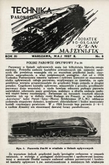Technika Parowozowa : dodatek do organu Z.Z.M. „Maszynista”. 1937, nr 5