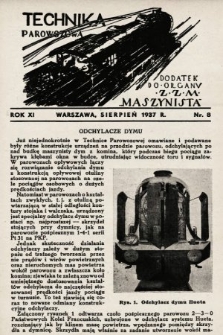 Technika Parowozowa : dodatek do organu Z.Z.M. „Maszynista”. 1937, nr 8