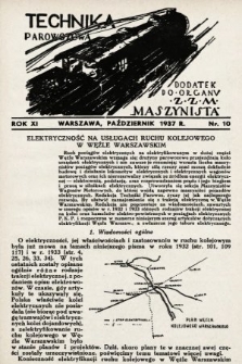 Technika Parowozowa : dodatek do organu Z.Z.M. „Maszynista”. 1937, nr 10