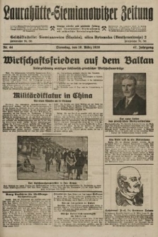 Laurahütte-Siemianowitzer Zeitung : enzige älteste und gelesenste Zeitung von Laurahütte-Siemianowitz mit wöchentlicher Unterhaitungsbeilage. 1929, nr 44