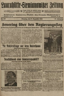Laurahütte-Siemianowitzer Zeitung : enzige älteste und gelesenste Zeitung von Laurahütte-Siemianowitz mit wöchentlicher Unterhaitungsbeilage. 1929, nr 198