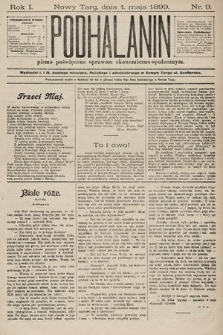 Podhalanin : pismo poświęcone sprawom ekonomiczno-społecznym. R. 1, 1899, nr 9