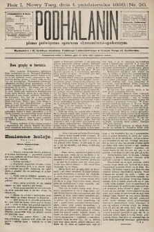 Podhalanin : pismo poświęcone sprawom ekonomiczno-społecznym. R. 1, 1899, nr 20