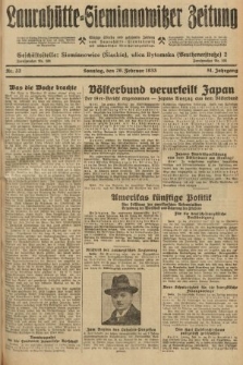 Laurahütte-Siemianowitzer Zeitung : enzige älteste und gelesenste Zeitung von Laurahütte-Siemianowitz mit wöchentlicher Unterhaitungsbeilage. 1933, nr 32