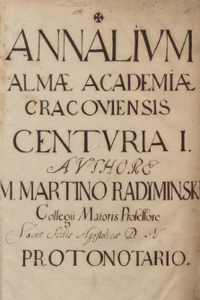 „Annalium Almae Academiae Cracoviensis”