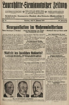 Laurahütte-Siemianowitzer Zeitung : enzige älteste und gelesenste Zeitung von Laurahütte-Siemianowitz mit wöchentlicher Unterhaitungsbeilage. 1931, nr 24