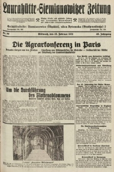 Laurahütte-Siemianowitzer Zeitung : enzige älteste und gelesenste Zeitung von Laurahütte-Siemianowitz mit wöchentlicher Unterhaitungsbeilage. 1931, nr 30