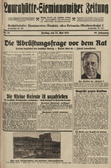 Laurahütte-Siemianowitzer Zeitung : enzige älteste und gelesenste Zeitung von Laurahütte-Siemianowitz mit wöchentlicher Unterhaitungsbeilage. 1931, nr 78