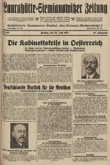 Laurahütte-Siemianowitzer Zeitung : enzige älteste und gelesenste Zeitung von Laurahütte-Siemianowitz mit wöchentlicher Unterhaitungsbeilage. 1931, nr 93