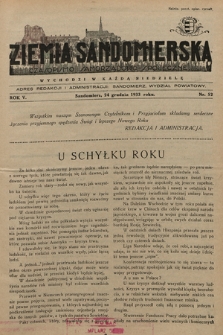 Ziemia Sandomierska : czasopismo samorządowo-społeczne. R. V, 1933, nr 52