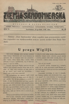 Ziemia Sandomierska : czasopismo samorządowo-społeczne. R. VI, 1934, nr 49