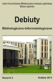 Debiuty Bibliologiczno-Informatologiczne. R. 2, 2014