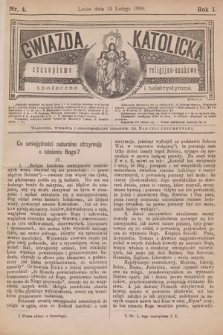 Gwiazda Katolicka : czasopismo religijno-naukowe, społeczne i beletrystyczne. 1890, nr 4