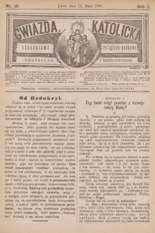 Gwiazda Katolicka : czasopismo religijno-naukowe, społeczne i beletrystyczne. 1890, nr 10