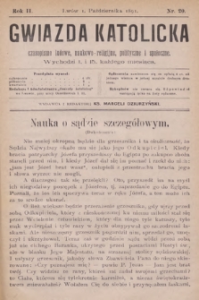 Gwiazda Katolicka : czasopismo religijno-naukowe, społeczne i beletrystyczne. 1891, nr 20
