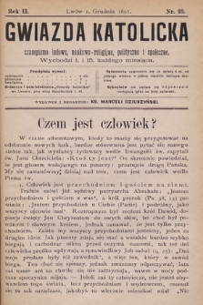 Gwiazda Katolicka : czasopismo religijno-naukowe, społeczne i beletrystyczne. 1891, nr 23
