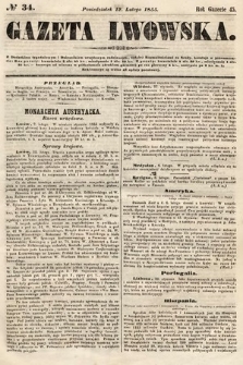 Gazeta Lwowska. 1855, nr 34