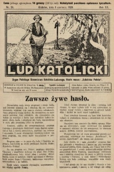 Lud Katolicki : organ Polskiego Stronnictwa Katolicko-Ludowego. 1924, nr 24