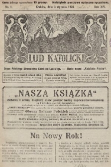 Lud Katolicki : organ Polskiego Stronnictwa Katolicko-Ludowego. 1926, nr 1