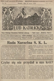 Lud Katolicki : organ Polskiego Stronnictwa Katolicko-Ludowego. 1926, nr 11