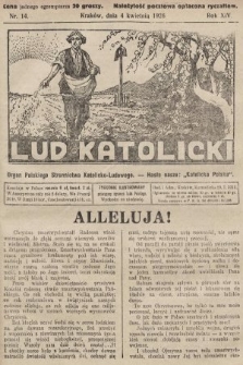 Lud Katolicki : organ Polskiego Stronnictwa Katolicko-Ludowego. 1926, nr 14