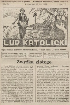 Lud Katolicki : organ Polskiego Stronnictwa Katolicko-Ludowego. 1926, nr 29
