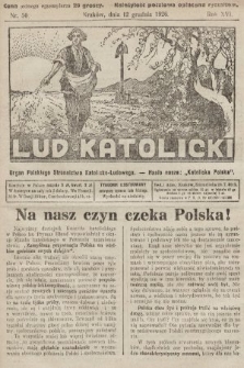 Lud Katolicki : organ Polskiego Stronnictwa Katolicko-Ludowego. 1926, nr 50