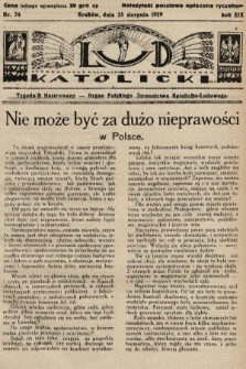 Lud Katolicki : tygodnik ilustrowany : organ Polskiego Stronnictwa Katolicko-Ludowego. 1929, nr 34