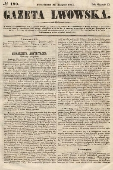 Gazeta Lwowska. 1855, nr 190