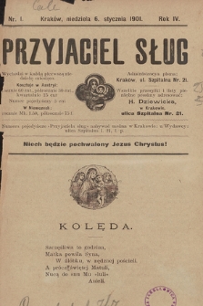 Przyjaciel Sług : miesięczny dodatek do czasopisma „Grzmot”. 1901, nr 1