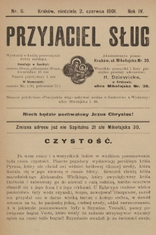 Przyjaciel Sług : miesięczny dodatek do czasopisma „Grzmot”. 1901, nr 6