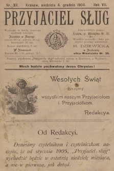 Przyjaciel Sług. 1904, nr XII