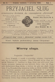 Przyjaciel Sług : miesięczny dodatek do czasopisma „Grzmot”. 1898, nr 9