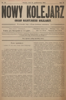 Nowy Kolejarz : organ galicyjskich kolejarzy. 1905, nr 20
