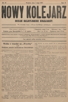 Nowy Kolejarz : organ galicyjskich kolejarzy. 1907, nr 10