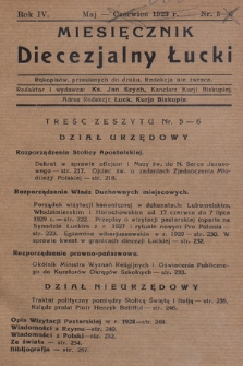 Miesięcznik Diecezjalny Łucki. 1929, nr 5